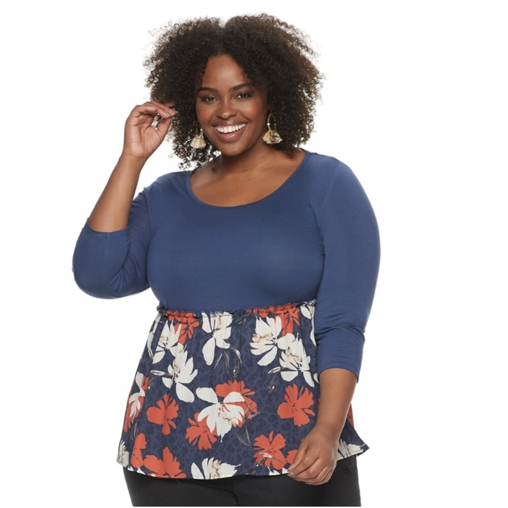 NWT EVRI Peplum Top